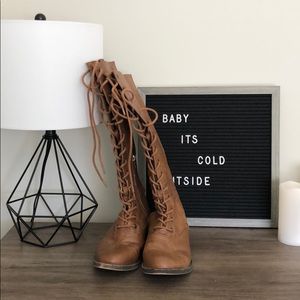 Tall Lace Up Boots